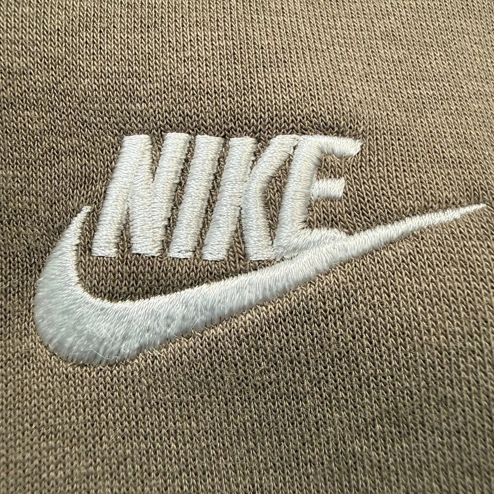 Nike Hoodie Mens XL Tan Pullover Cotton Swoosh Logo Sweater Sports‎ Sweatshirt